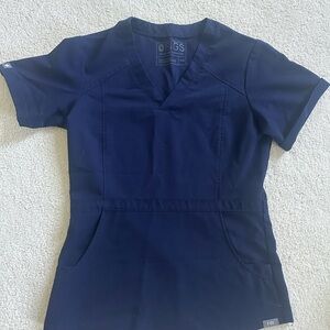 FIGS Women's Navy Blue Srub Top